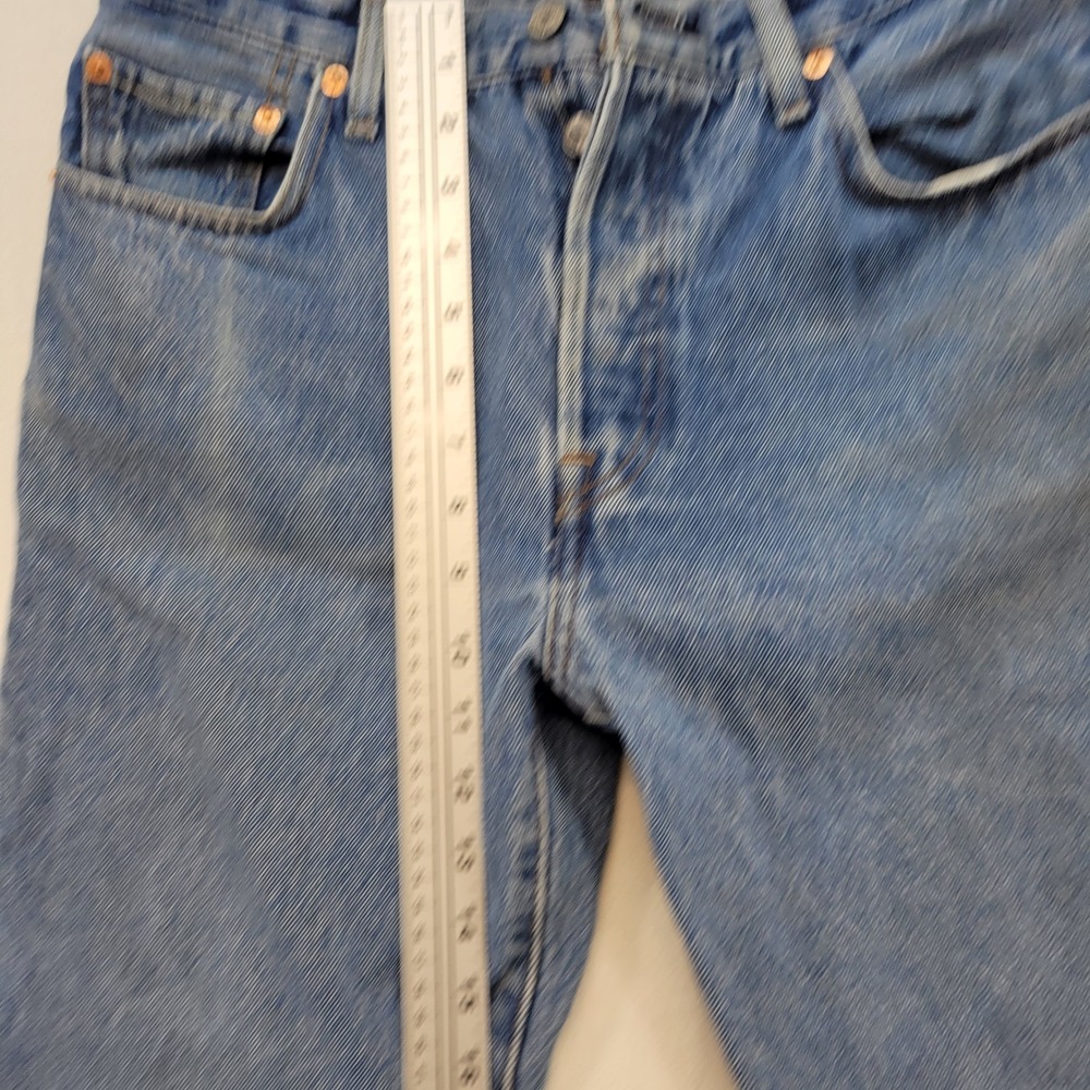 Levi's 501 Original Fit Jeans Womens 29x30 Blue Straight Leg Denim Button Fly - Picture 9 of 13